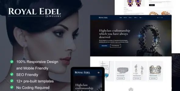 Edel – Luxury Jewelry Elementor Template Kit